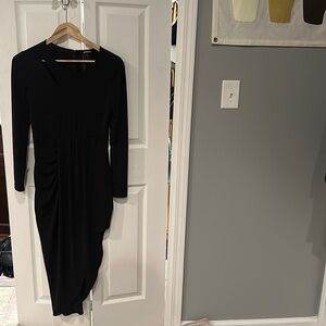 Express high thigh little black dress